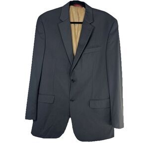 Michael Kors Blazer Suit Jacket Coat Mens 42L navy pinstripe CA01129 preowned